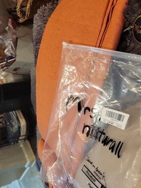 Linen Blend Semi-Sheer NWT Burnt Orange Curtain Panels/2 52 X 96/ Gorgeous!